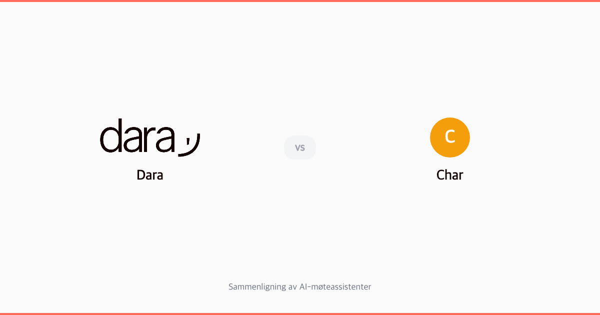 Dara vs Char: Hvilken AI møteassistent passer for deg?